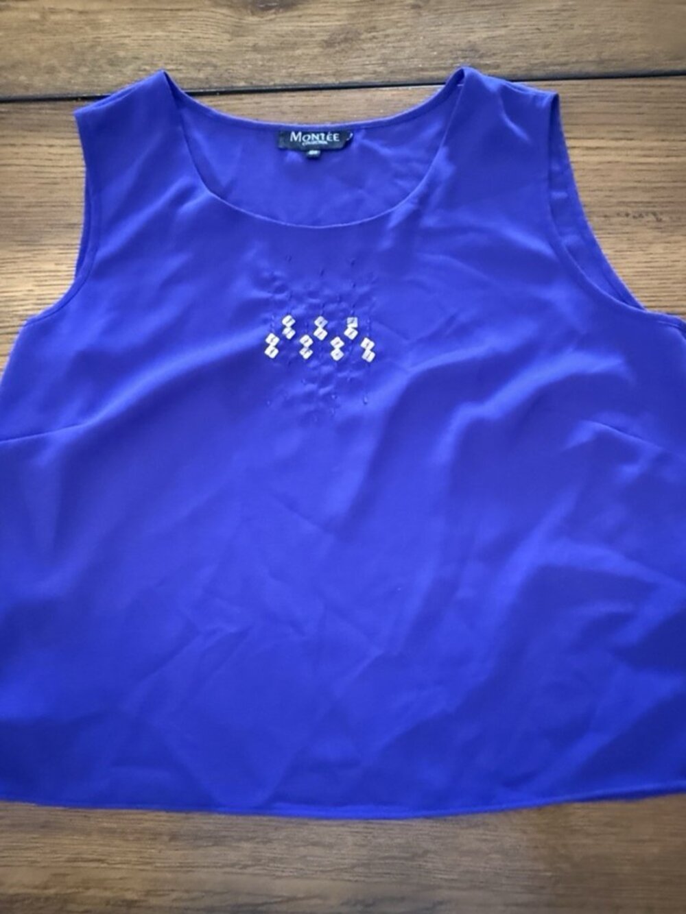 Montee Collection Embellished Sleeveless Blouse Women’s Plus Size 22W Purple